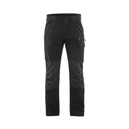 BLAKLADER 142216459933C52 - Pantalon Service stretch 4D Noir/Jaune