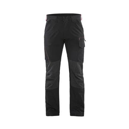BLAKLADER 142216459956C50 - Pantalon Service stretch 4D Noir/Rouge