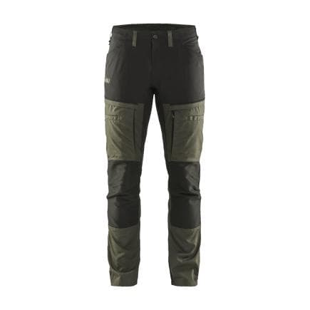 BLAKLADER 145618454599C50 - Pantalon Service avec stretch Vert kaki/Noir