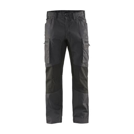 BLAKLADER 145911469899C54 - Pantalon Service avec stretch Gris foncé/Noir