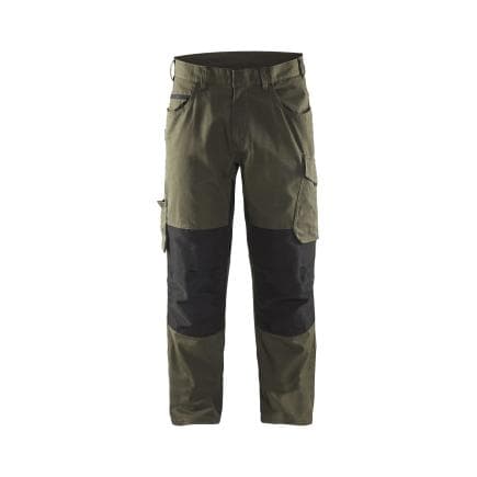 BLAKLADER 149513304599C52 - Pantalon Service avec stretch Vert kaki/Noir