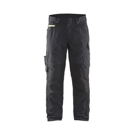 BLAKLADER 149513309933C52 - Pantalon Service avec stretch Noir/Jaune