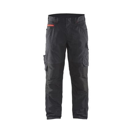 BLAKLADER 149513309956C50 - Pantalon Service avec stretch Noir/Rouge