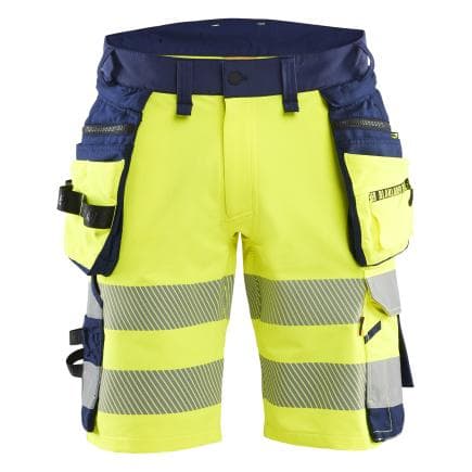 BLAKLADER 112016483389C50 - Short Stretch 4D Haute-Visibilité Jaune fluo/Marine