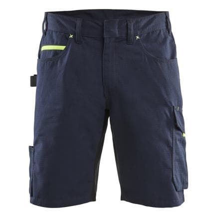 BLAKLADER 149913308633C56 - Short maintenance Bleu marine foncé/Jaune fluo
