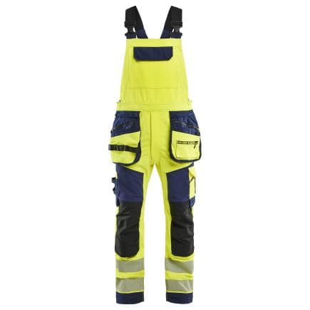 BLAKLADER 262616483389C52 - Salopette Stretch 4D haute-visibilité Jaune fluo/Marine