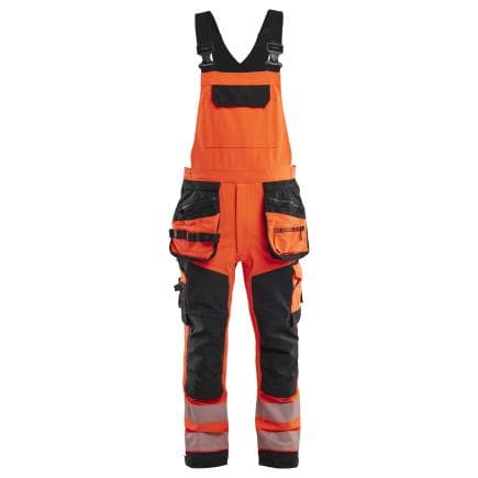 BLAKLADER 262616485599C52 - Salopette Stretch 4D haute-visibilité Rouge fluo/Noir