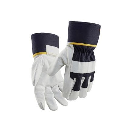 BLAKLADER 28411462861012 - Gants de protection en cuir Marine foncé/Blanc