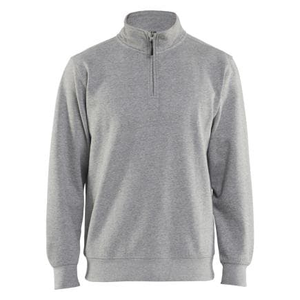 BLAKLADER 336511579000XL - Sweat Col Camionneur Gris chiné