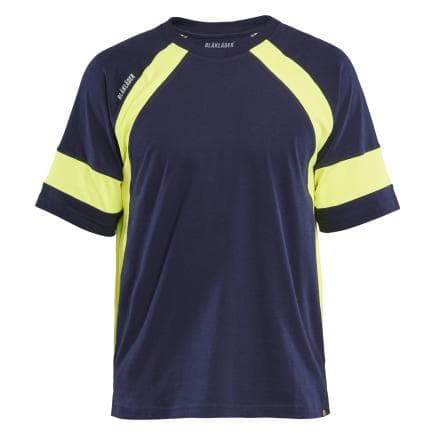 BLAKLADER 352310308833XXXL - T-shirt Visible Marine/Jaune fluo