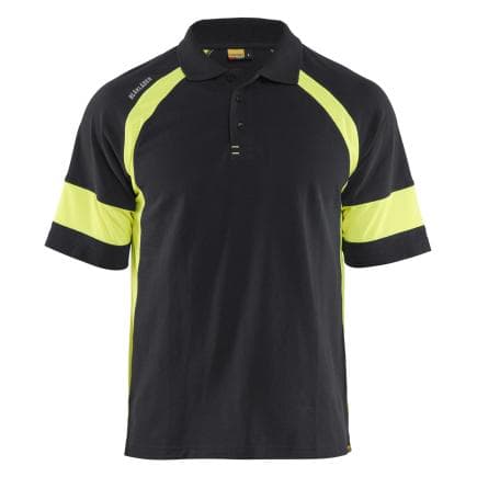 BLAKLADER 352810509933XXXL - Polo Visible Noir/Jaune fluo