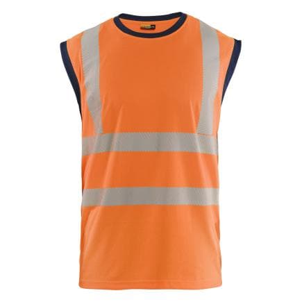 BLAKLADER 357510135389L/XL - Gilet haute-visibilité Orange fluo/Marine