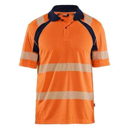 BLAKLADER 359510135389XXXL - Polo haute-visibilité Orange fluo/Marine