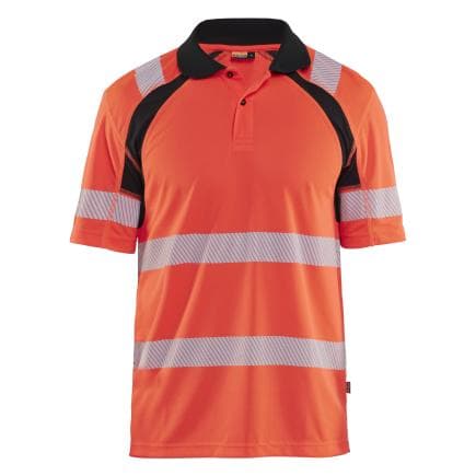 BLAKLADER 359510135599XXL - Polo haute-visibilité Rouge fluo/Noir