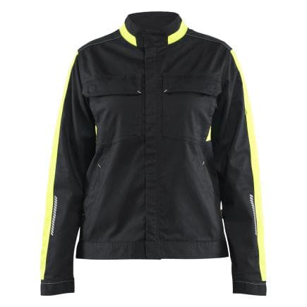 BLAKLADER 444318329933M - Veste industrie stretch femme Noir/Jaune fluo