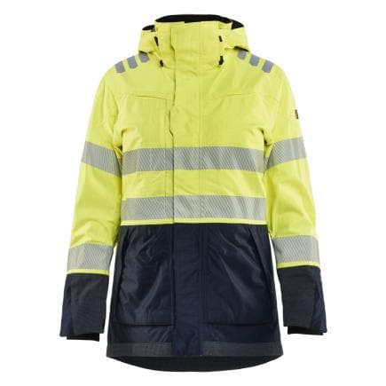 BLAKLADER 444915323389M - Veste Hardshell multinormes femme Jaune fluo/Marine