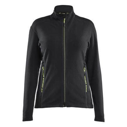 BLAKLADER 476610109933L - Veste MicroPolaire femme Noir/Jaune fluo