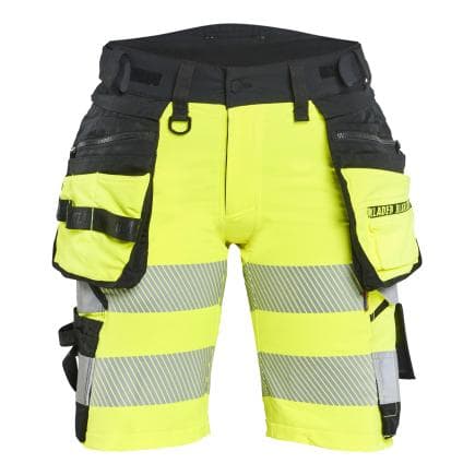 BLAKLADER 702016483399C36 - Short Stretch 4D haute-visibilité femme Jaune fluo/Noir