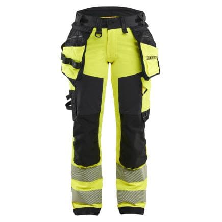BLAKLADER 702216483399C36 - Pantalon Stretch 4D haute-visibilité femme Jaune fluo/Noir