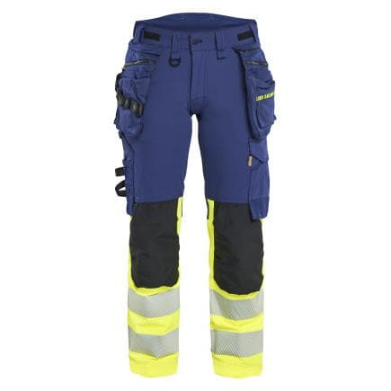 BLAKLADER 702516488933C36 - Pantalon Stretch 4D haute-visibilité femme Marine/Jaune fluo