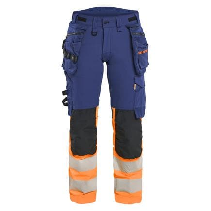 BLAKLADER 702516488953C40 - Pantalon Stretch 4D haute-visibilité femme Marine/Orange fluo