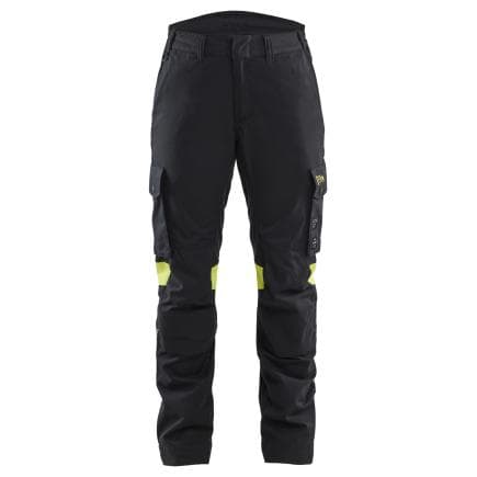 BLAKLADER 710715129933C36 - Pantalon de travail Retardant flamme inhérent femme Noir/Jaune fluo