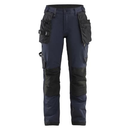 BLAKLADER 712116458699C36 - Pantalon artisan Stretch 4D femme Marine foncé/Noir