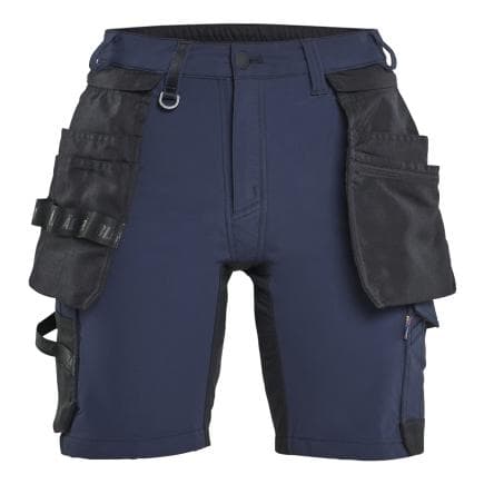 BLAKLADER 712416458699C38 - Short artisan Stretch 4D femme Marine foncé/Noir