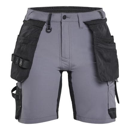 BLAKLADER 712416459699C38 - Short artisan Stretch 4D femme Gris moyen/Noir