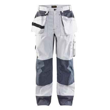 BLAKLADER 150318601094C154 - Pantalon artisan bicolore blanc/gris clair