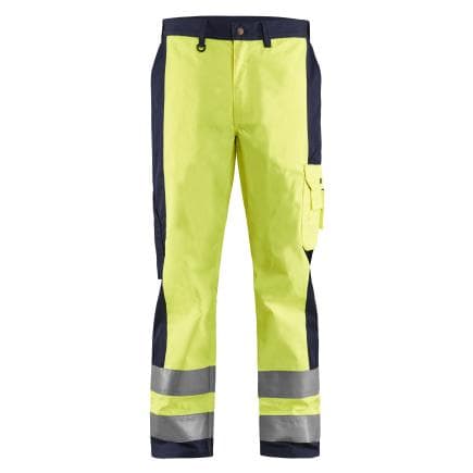 BLAKLADER 158318603389C156 - Pantalon haute-visibilité jaune fluo/marine