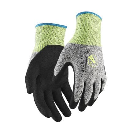 BLAKLADER 2280394699907 - Gant anti-coupure Niveau B enduit de nitrile Noir chiné/Gris