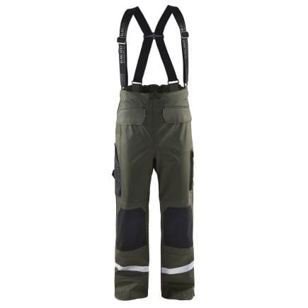 BLAKLADER 130520034600XL - Pantalons imperméables Niveau 2 vert militaire