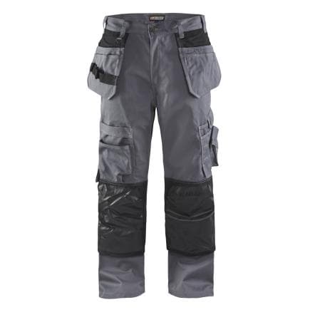 BLAKLADER 150518609499C152 - Pantalons avec poches pour genouillères gris/noir