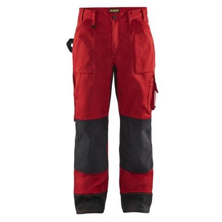 BLAKLADER 152318605699C44 - Pantalon d'artisan sans poches à clous Rouge/Noir