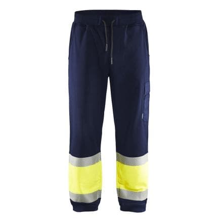 BLAKLADER 154925268933S - Jogging haute-visibilité Marine/Jaune fluo