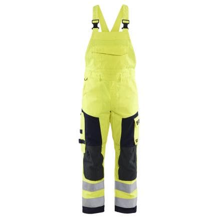 BLAKLADER 260815143389C158 - Cotte à bretelles multinormes Jaune fluo/Marine