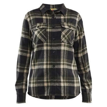 BLAKLADER 321811684298S - Chemise flanelle femme Vert forêt/Noir