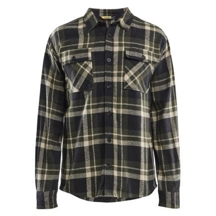 BLAKLADER 328811684298XL - Chemise flanelle Vert forêt/Noir