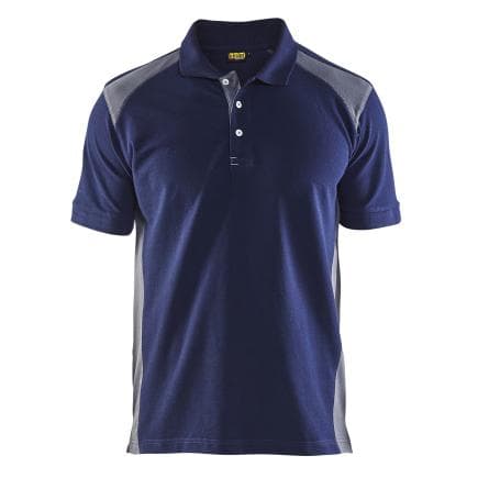 BLAKLADER 332410508994XXL - Polo Piqué Marine/Gris clair