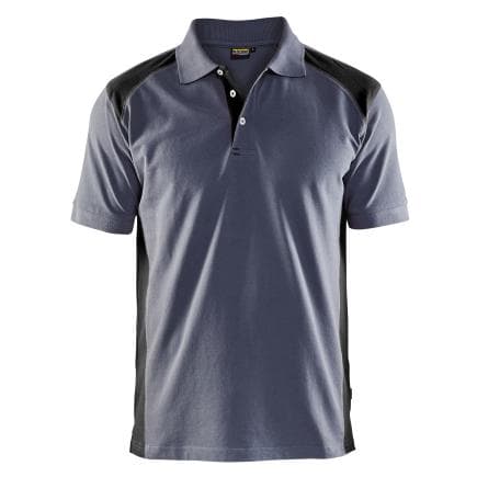 BLAKLADER 332410509499S - Polo Piqué Gris clair/Noir