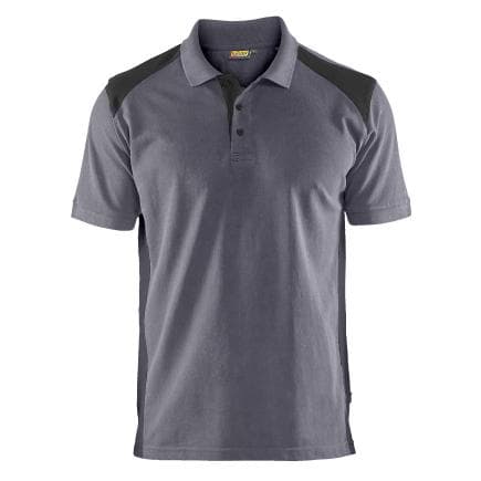 BLAKLADER 3324105096996XL - Polo Piqué Gris moyen/Noir