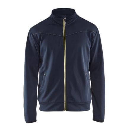BLAKLADER 336225268635M - Sweat zippé Marine foncé/Jaune