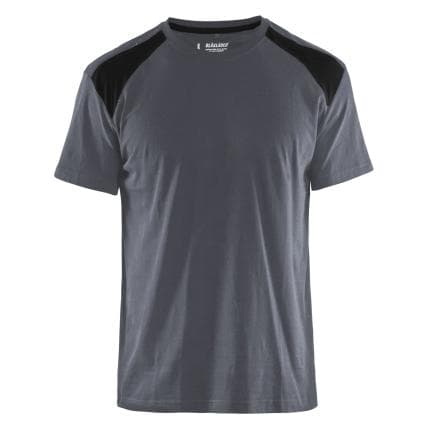 BLAKLADER 337910429499S - T-shirt avec col renforcé Gris clair/Noir