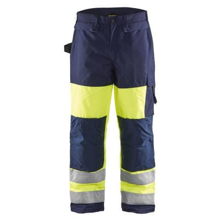 BLAKLADER 188319973389C56 - Pantalon de travail hiver haute-visibilité Jaune fluo/Marine