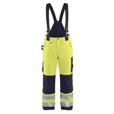 BLAKLADER 188519003389C154 - Pantalons d'hiver avec doublure matelassée Jaune/Bleu Marine