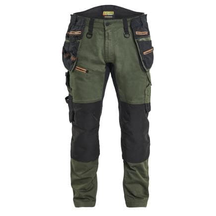 BLAKLADER 197011494240C52 - Striker Pantalon artisan stretch Vert forêt/Rouille