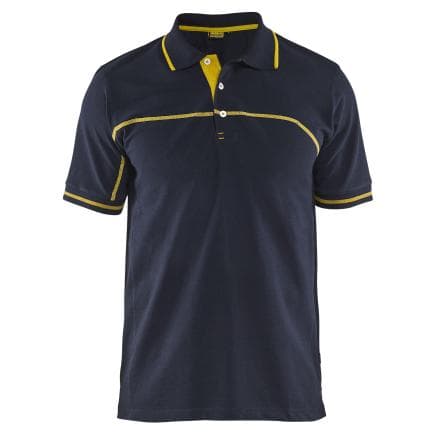 BLAKLADER 338910508635XL - Polo bicolore Marine foncé/Jaune