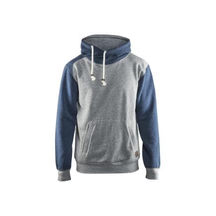 BLAKLADER 339911579087XL - Sweat à capuche Gris mélangé/Bleu