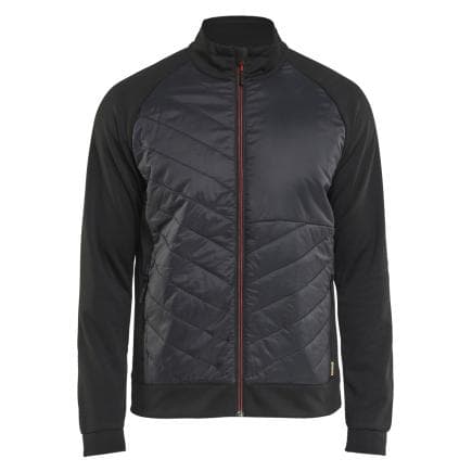 BLAKLADER 341825269956L - Sweat hybride Noir/Rouge